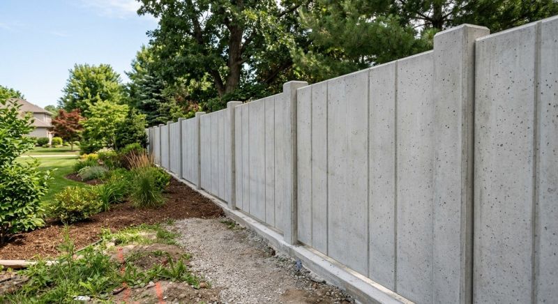 Concrete Fence Installation project example